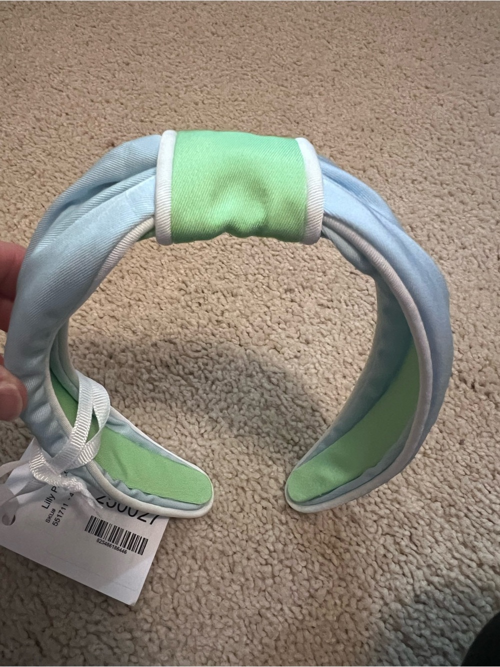 Lilly Pulitzer Two-Tone Mint and Light Blue Knot Headband